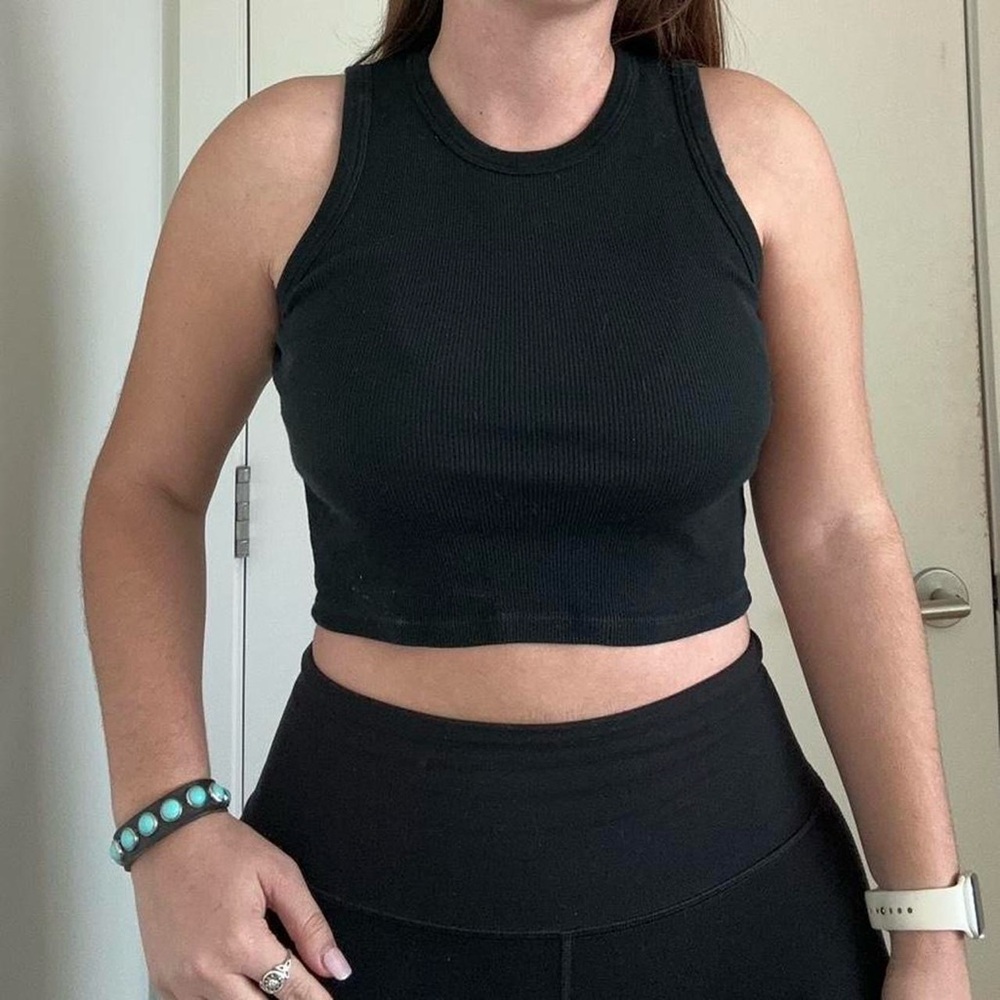 Brandy Melville High Neck Black Basic Tank Top!